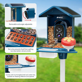 Nafnti Weatherproof shell protects feeder from sun and rain