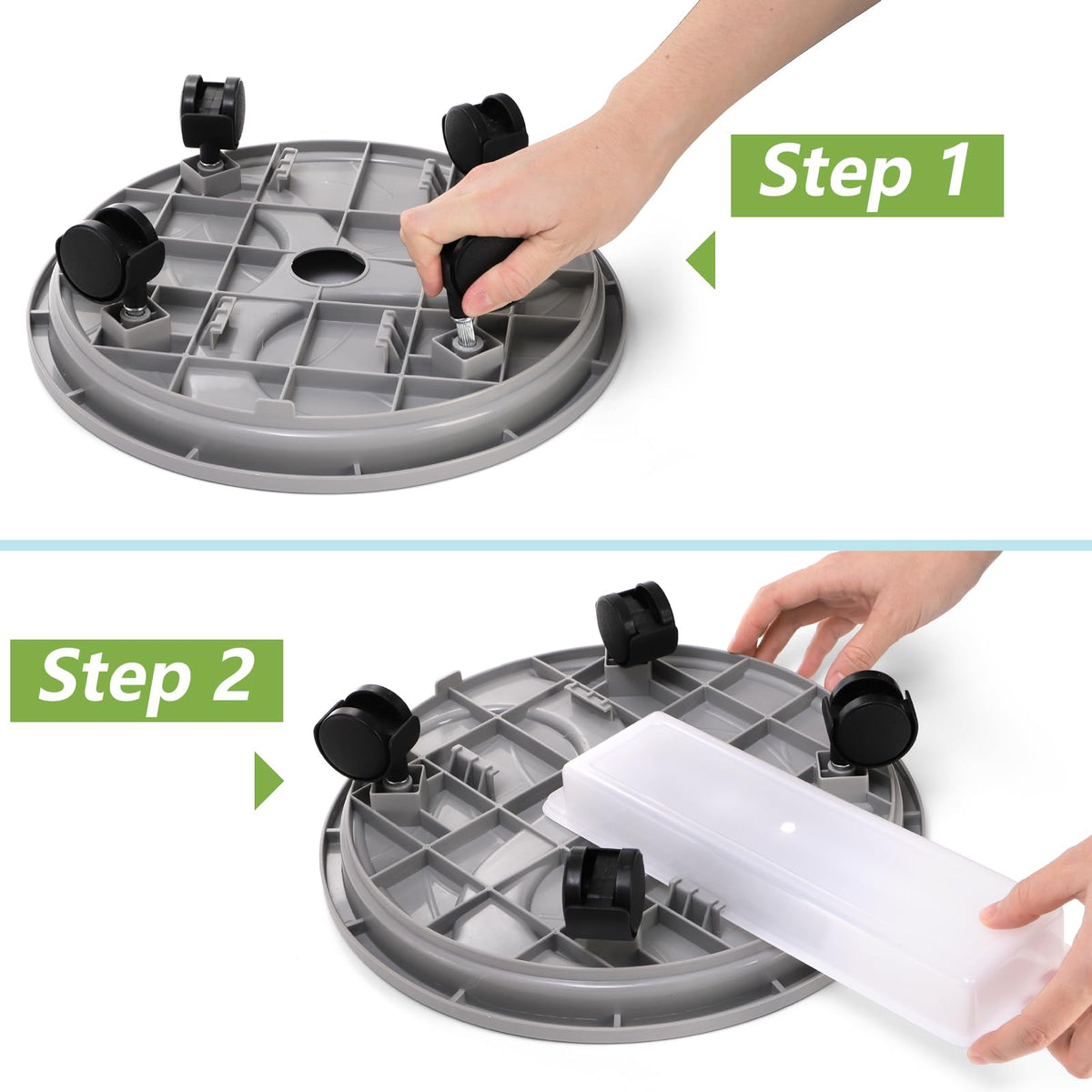 Nagpew removable trays for drainage and airflow under pots.