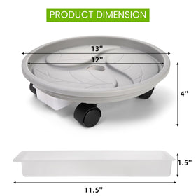 Nagpew 12-inch round caddy with drainage trays.