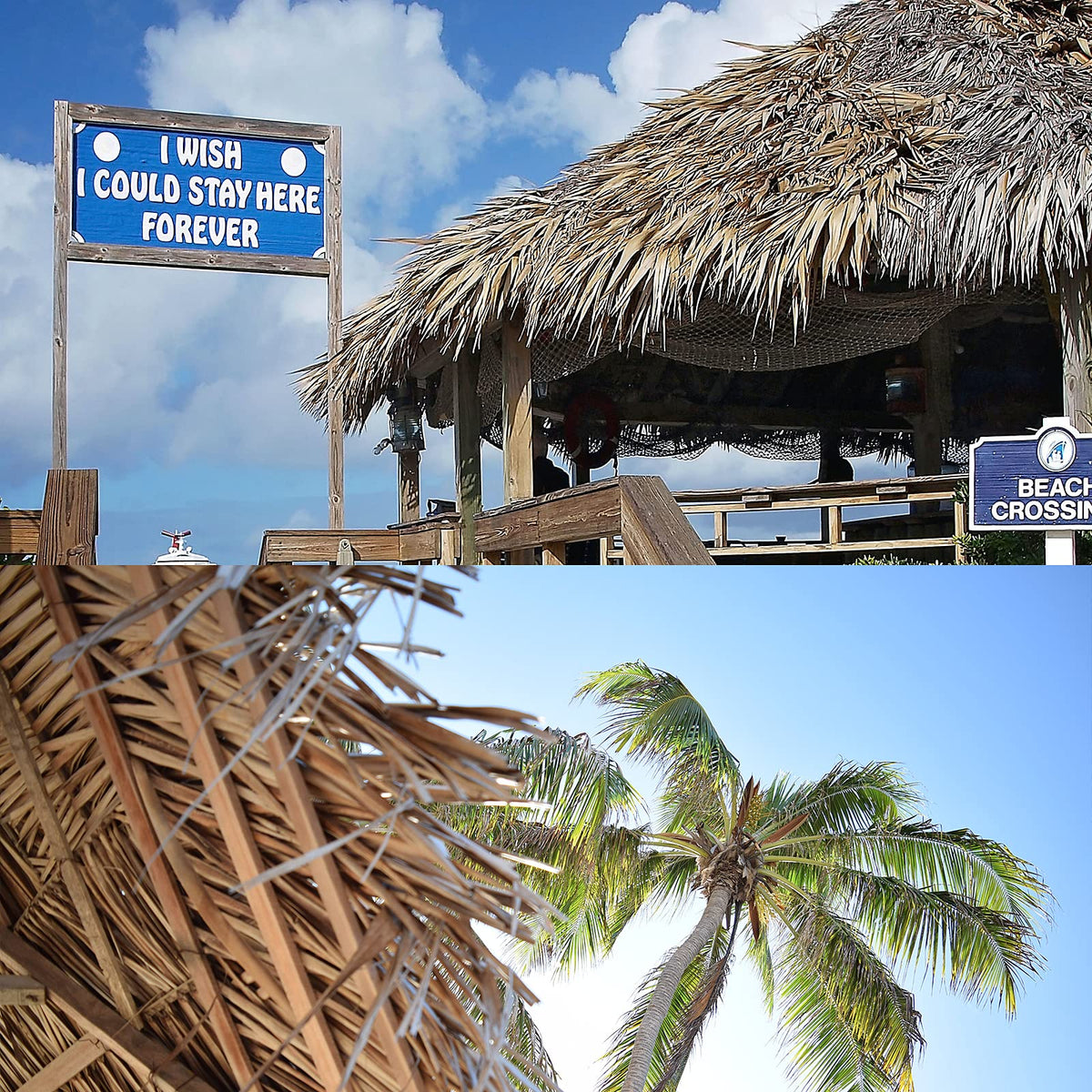 NAHARO premium palm thatch elevates garden décor with a tropical vibe.