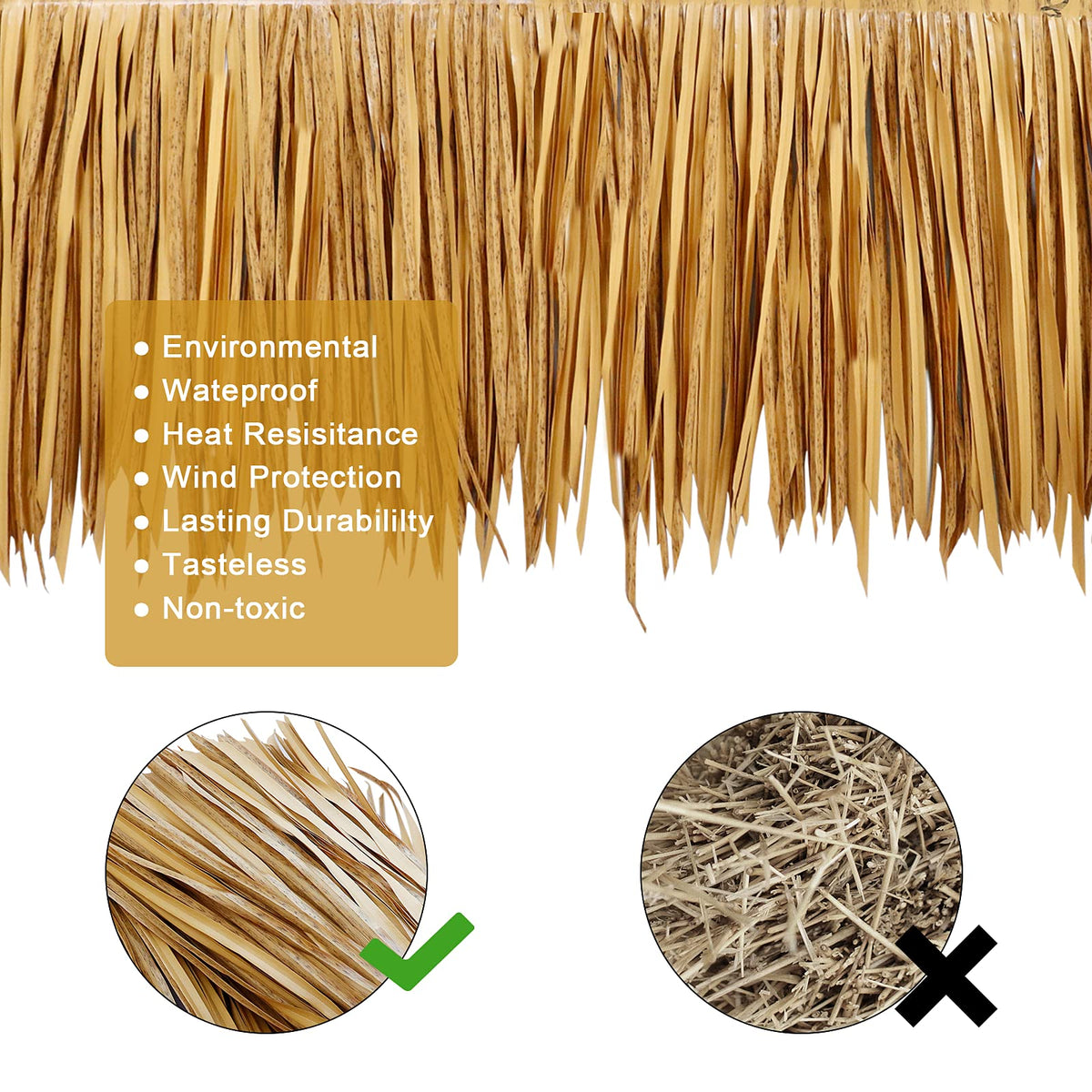NAHARO waterproof PE material withstands sun and rain for long-lasting use.