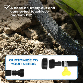 Naicet garden bed watering for even soil moisture.