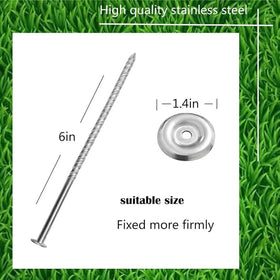 NAILONG patio mats stake keeps turf and breathable mats flat outdoors.