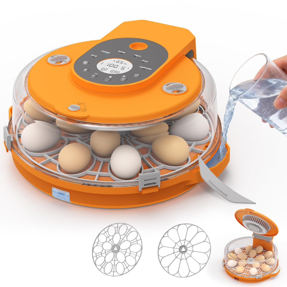 Nailrepro egg incubator side water refill for easy top-offs during incubation.
