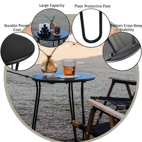 NAISQAQ outdoor metal table designed for indoor-outdoor versatility with seating