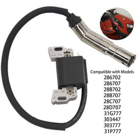 NAKAAOSIK ignition coil included with spark plug for fast lawn mower maintenance