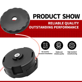 Nakkaa 3-3/4 inch diameter trimmer head for broader trimming coverage.