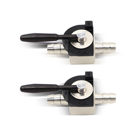 Nakkaa inline shutoff valve—steel body, durable 1/4 inch fuel line use.