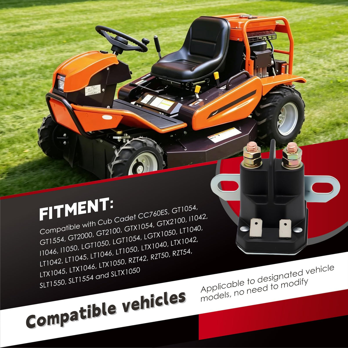 Nakkaa starter solenoid 12V with durable metal body for long-lasting use.