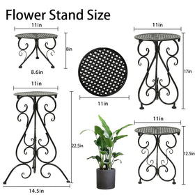 NAKUPE heavy-duty plant stand in rustproof iron for stable pots.