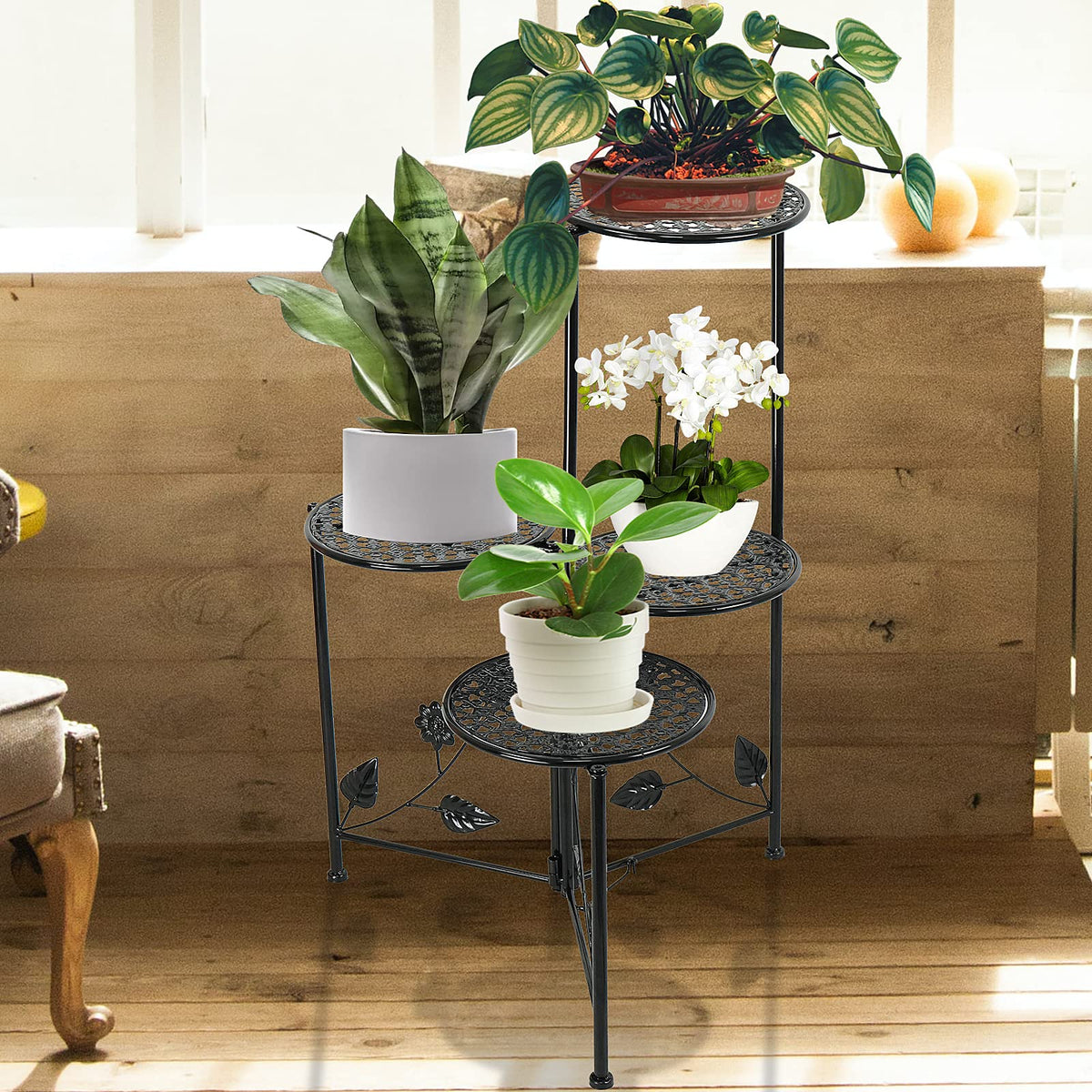 NAKUPE indoor-outdoor plant organization suitable for patios and living rooms