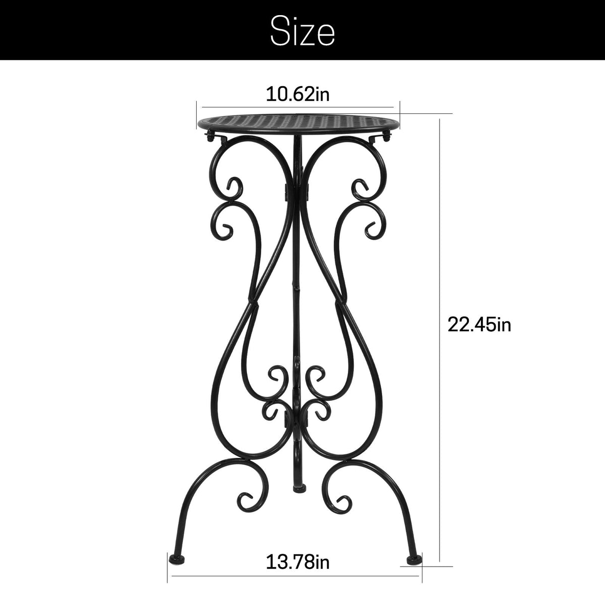 NAKUPE plant stand with three-legged base provides stable support anywhere.