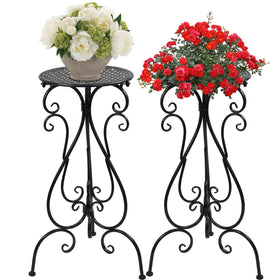 NAKUPE metal plant stand top view showing a sturdy surface for pots.