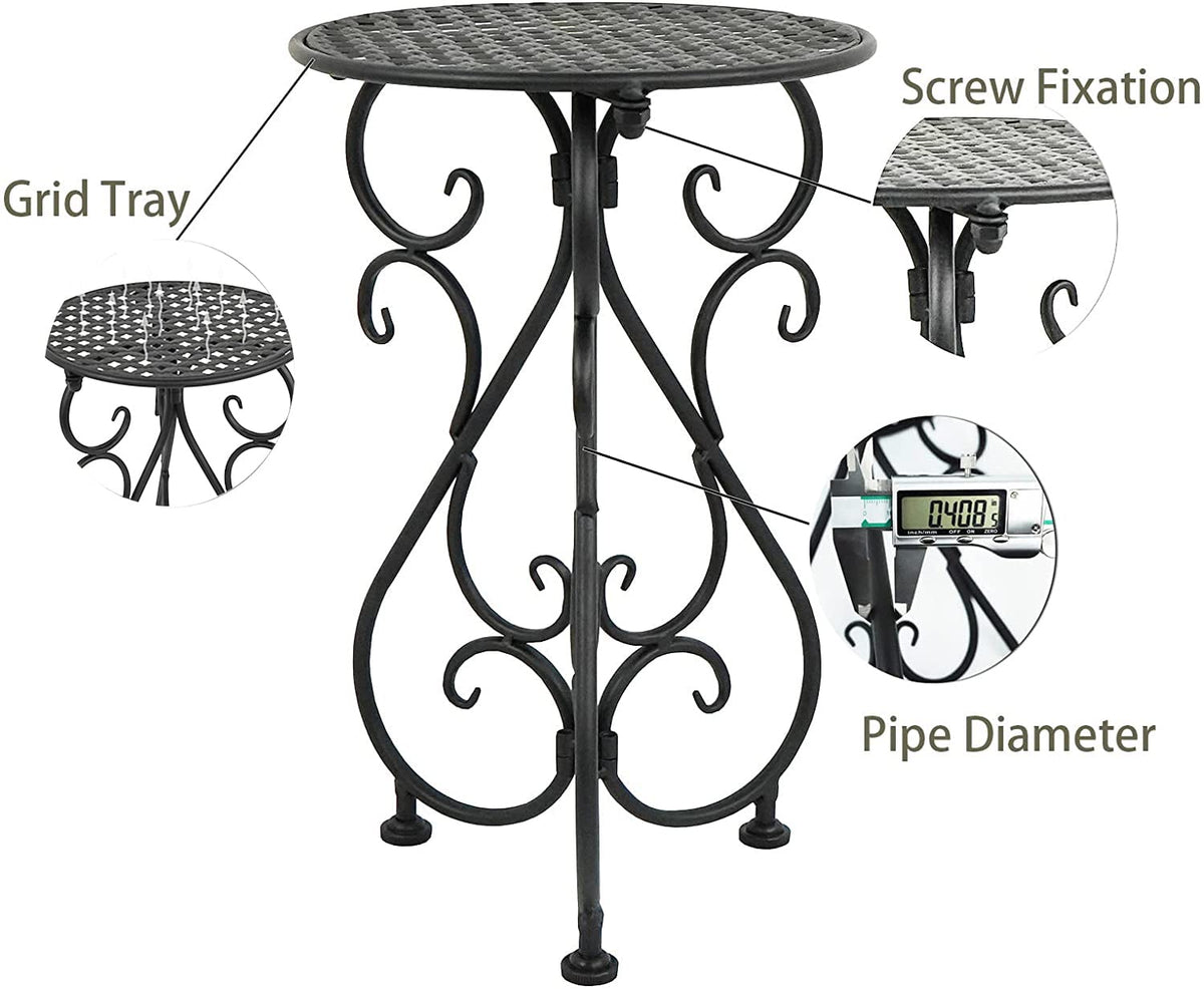 NAKUPE metal plant stands suitable for outdoor patios.
