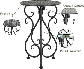 NAKUPE metal plant stands suitable for outdoor patios.