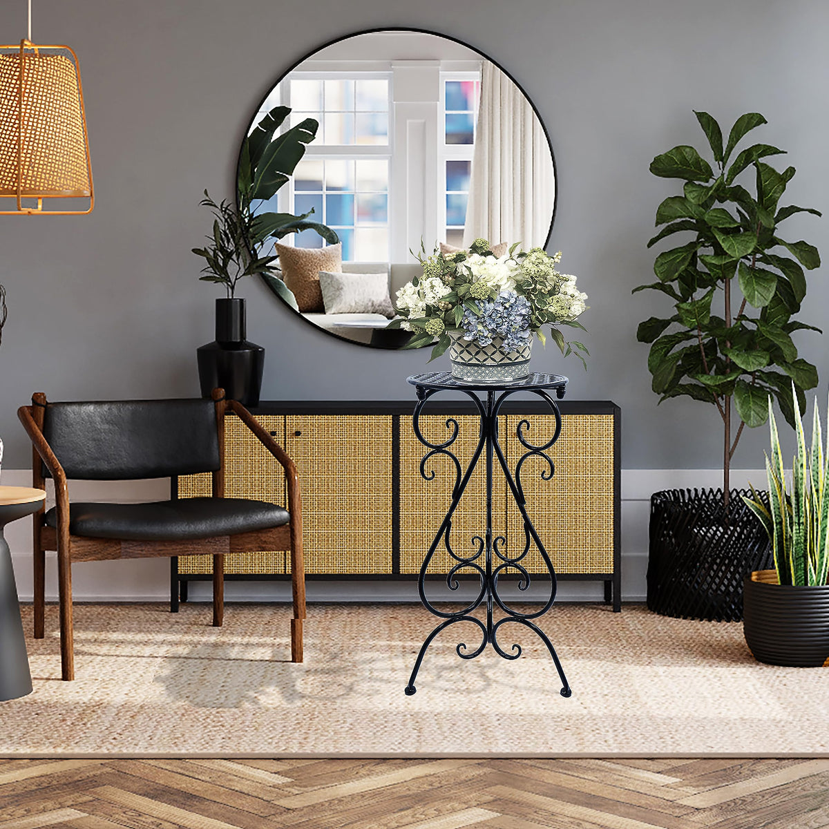 NAKUPE outdoor-indoor stand suits balcony or porch planter displays