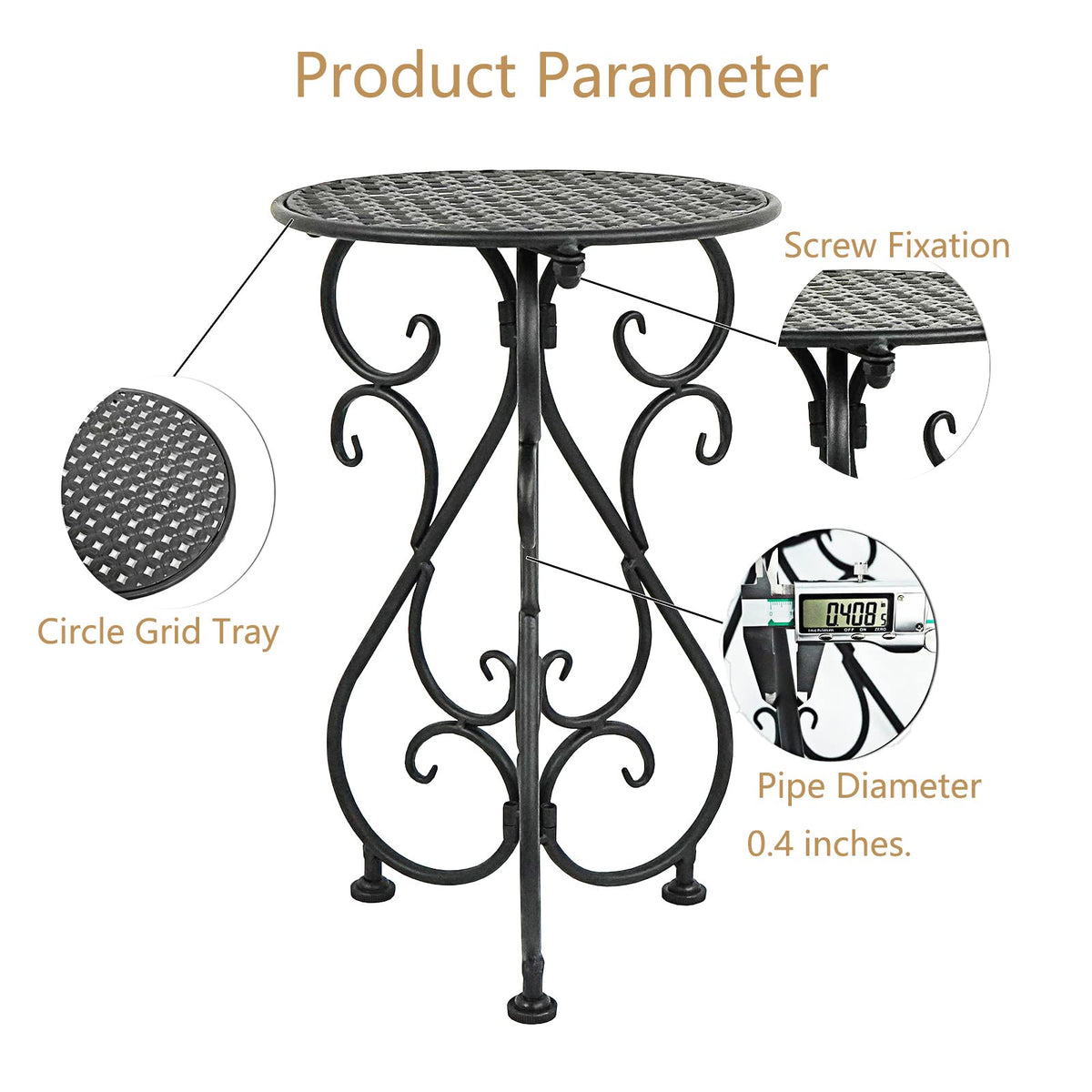 NAKUPE 17in tall plant stand raises plants for better visibility and airflow