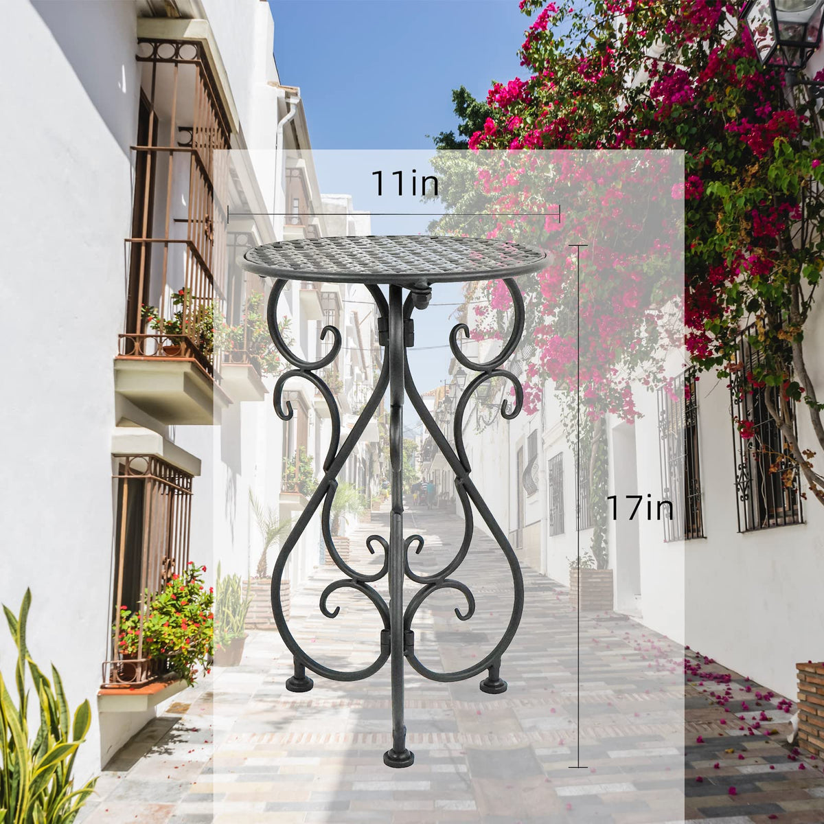 NAKUPE outdoor plant stand suits patio and garden decor year-round