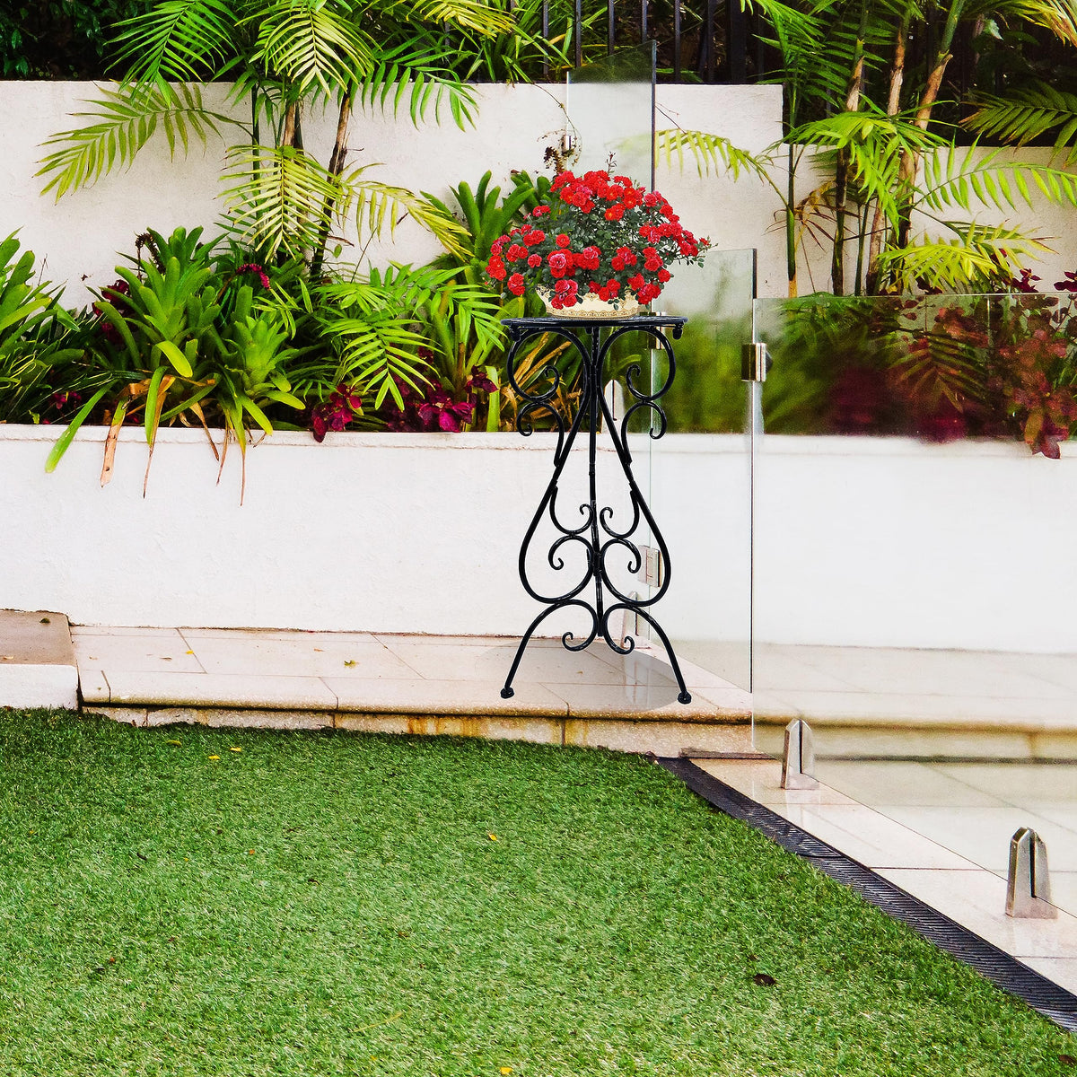 NAKUPE planter pedestal base protects floors when moving