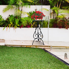 NAKUPE planter pedestal base protects floors when moving