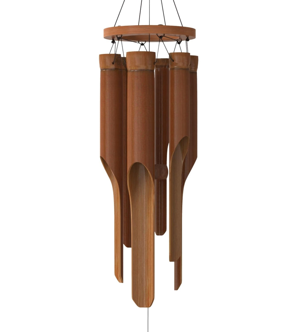 Nalulu Classic Bamboo Wind Chimes outdoors, calming tones for patios