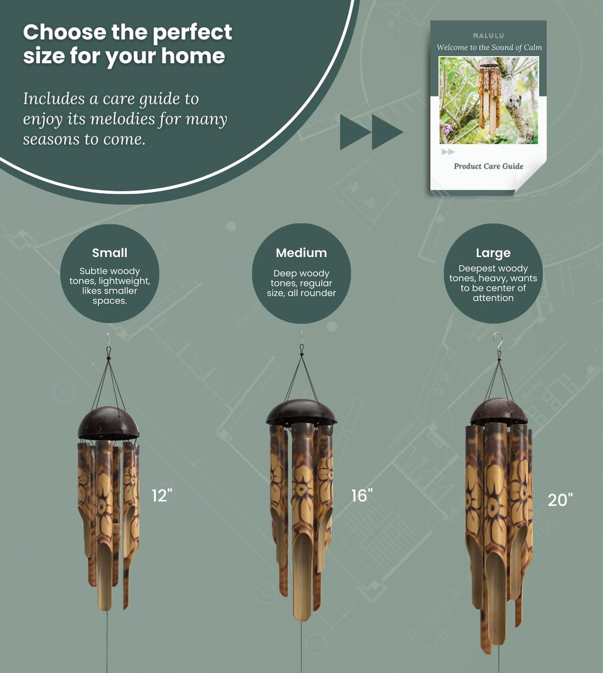 Nalulu eco-packaged wind chime arrives gift-ready for thoughtful gifting.