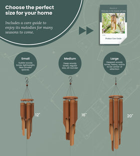 Gift-ready Nalulu wind chime in eco packaging suits thoughtful occasions.