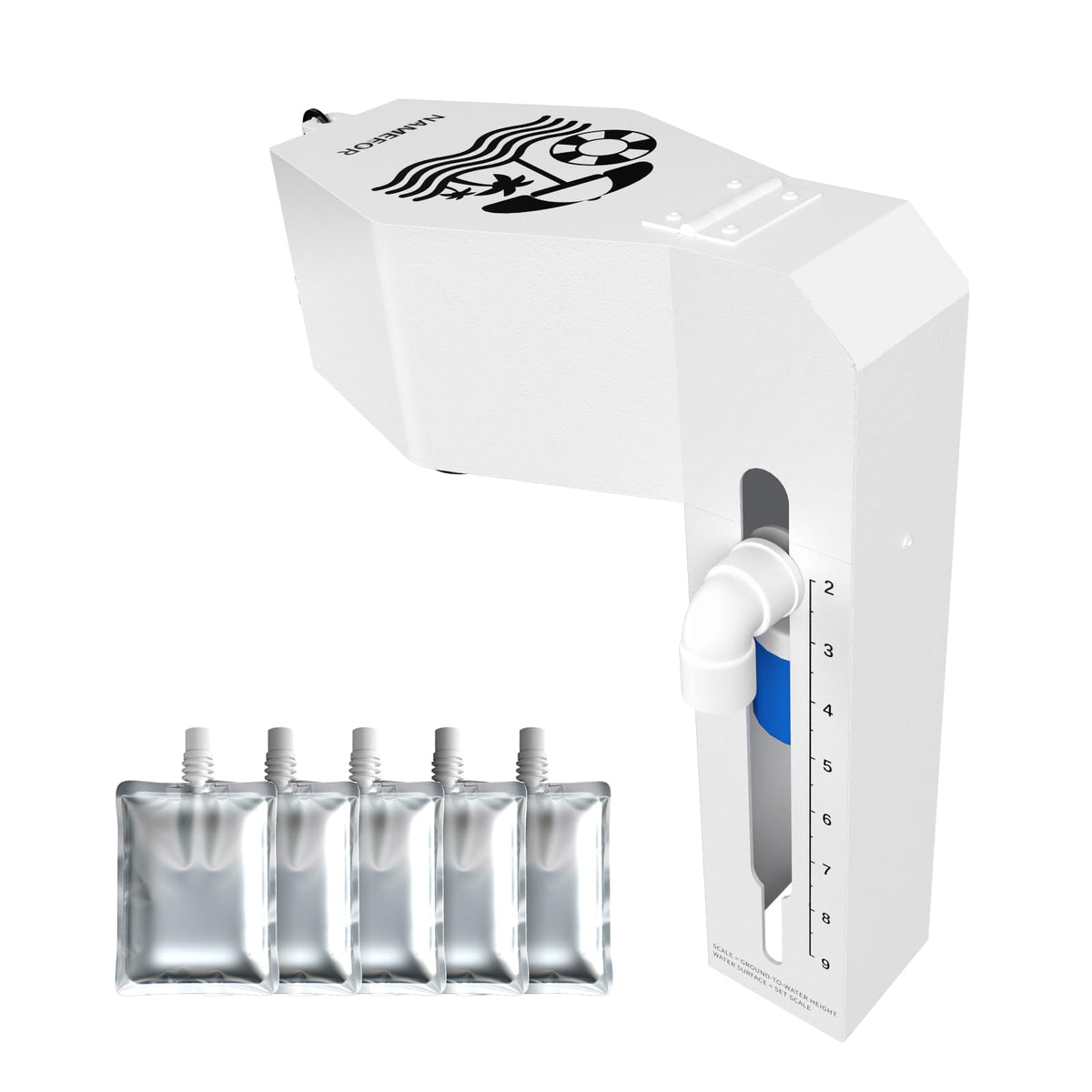 NAMEFOR Automatic Pool Filler front view shows premium metal construction with anti-corrosion coating