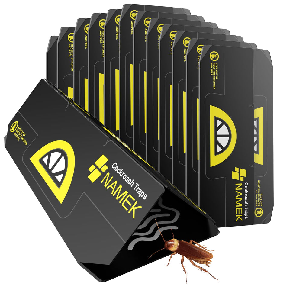 NAMEK 20-pack indoor adhesive traps for cockroaches capture pests safely and effectively.