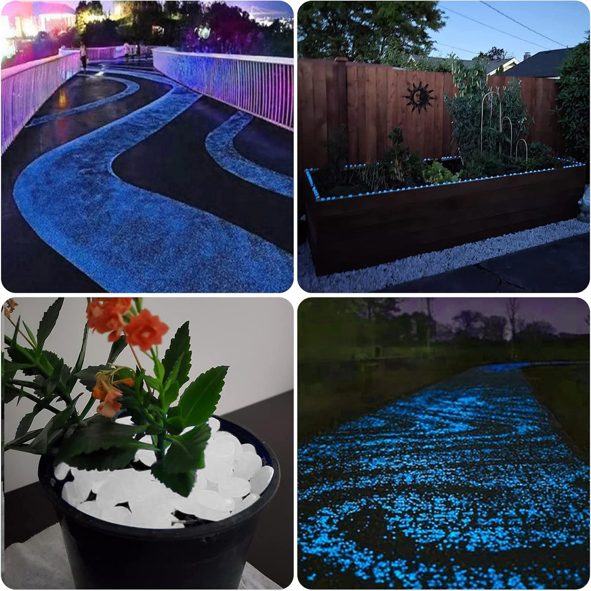NamtsO glow rocks have a smooth resin surface for outdoor use