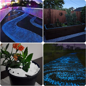 NamtsO glow rocks have a smooth resin surface for outdoor use