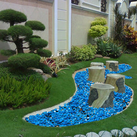 NAMTSO Glow Rocks provide whimsical night-time decor for backyards.