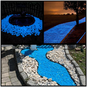 NAMTSO Glow Rocks outdoor 500pcs for edging paths and garden beds.