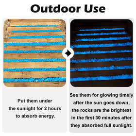 NAMTSO Glow Rocks resin stones with smooth edges resist weather.