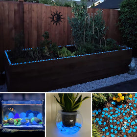 NAMTSO Glow Rocks suitable for gardens patios and indoor vases.
