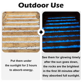 NamtsO glow rocks absorb light quickly for evening glow