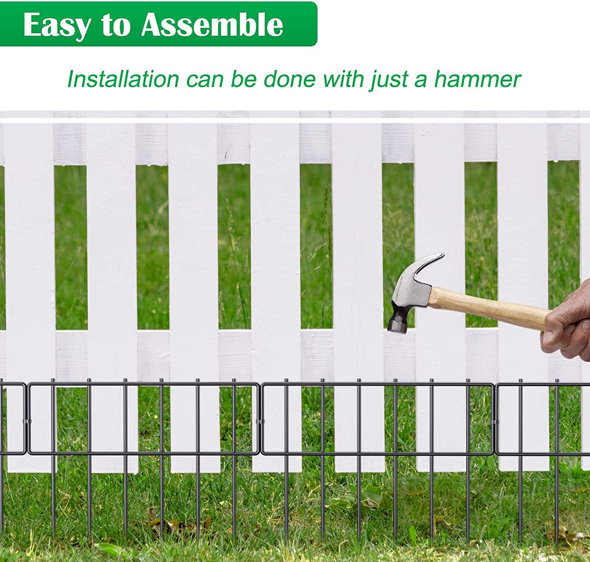 NANANARDOSO durable metal fence weather-resistant design withstand wind and rain