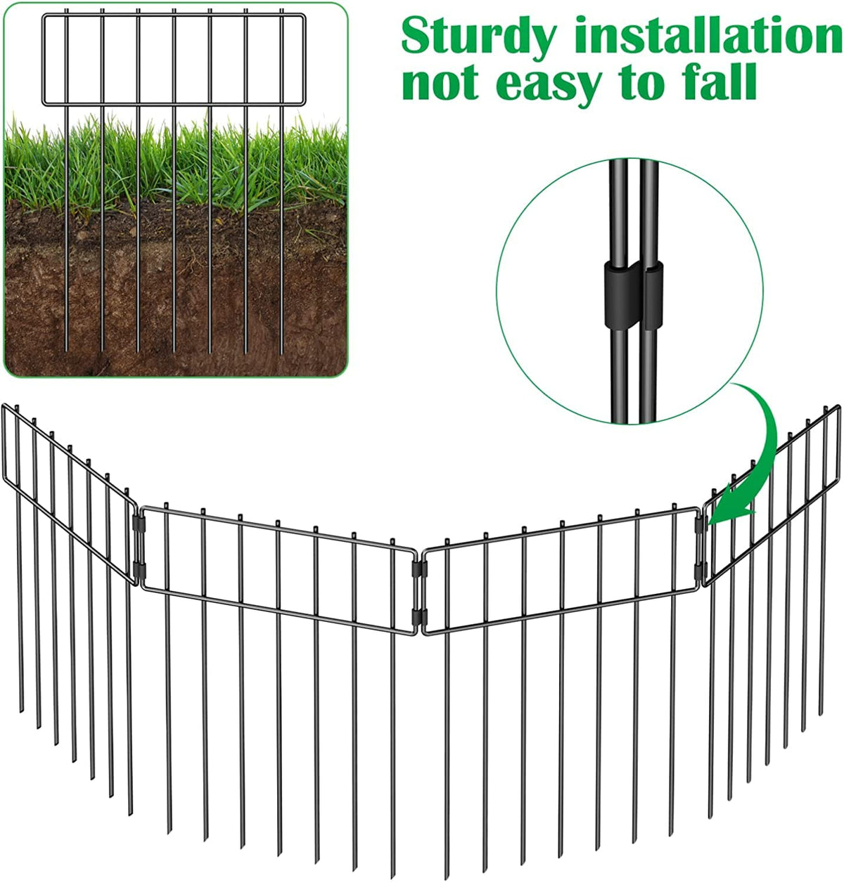 NANANARDOSO garden border fence fits outdoor spaces with easy integration.