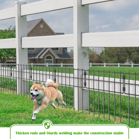 NANANARDOSO ground stake fence ideal for patio and landscape edging