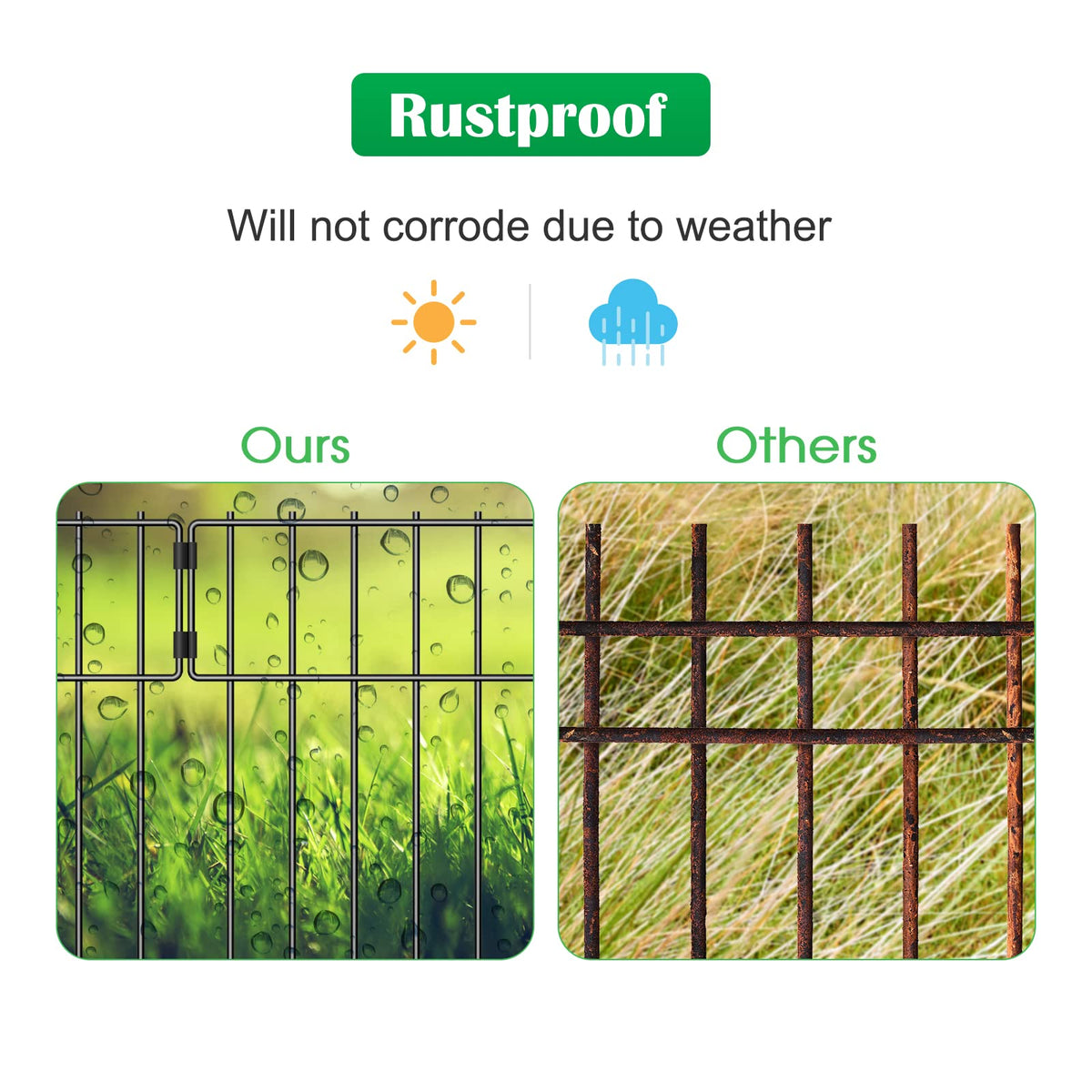 NANANARDOSO ground stakes ensure stable installation along lawn borders.