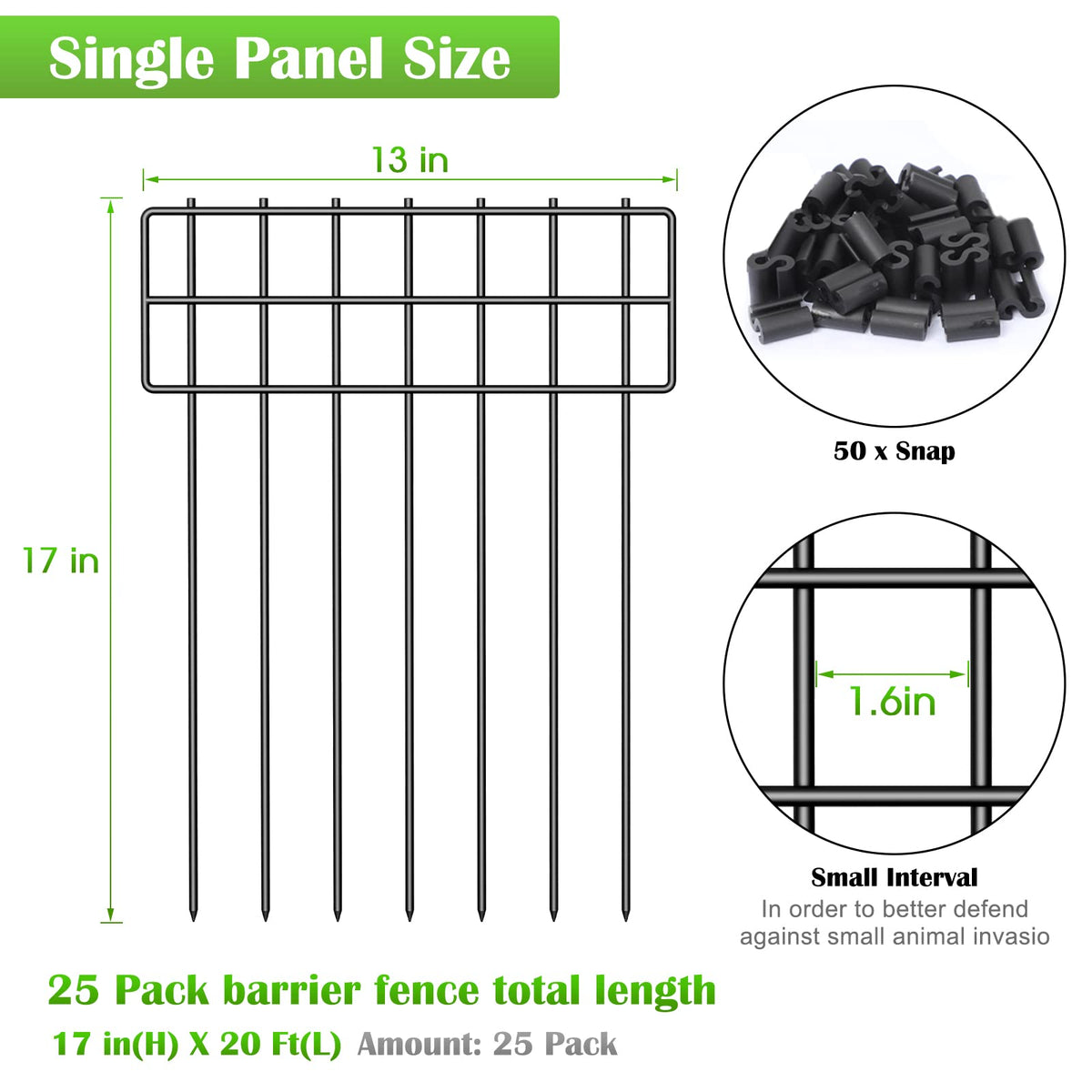 NANANARDOSO no dig fence panel installed along a lawn to deter digging