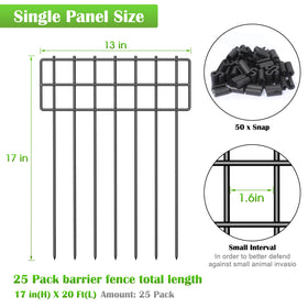 NANANARDOSO no dig fence panel installed along a lawn to deter digging