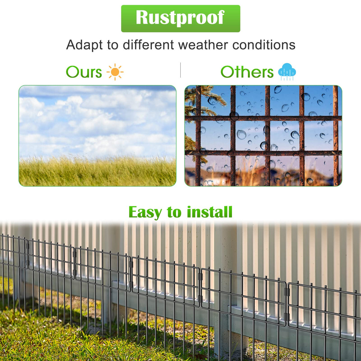 NANANARDOSO 27-foot fencing kit creates garden boundaries for pets