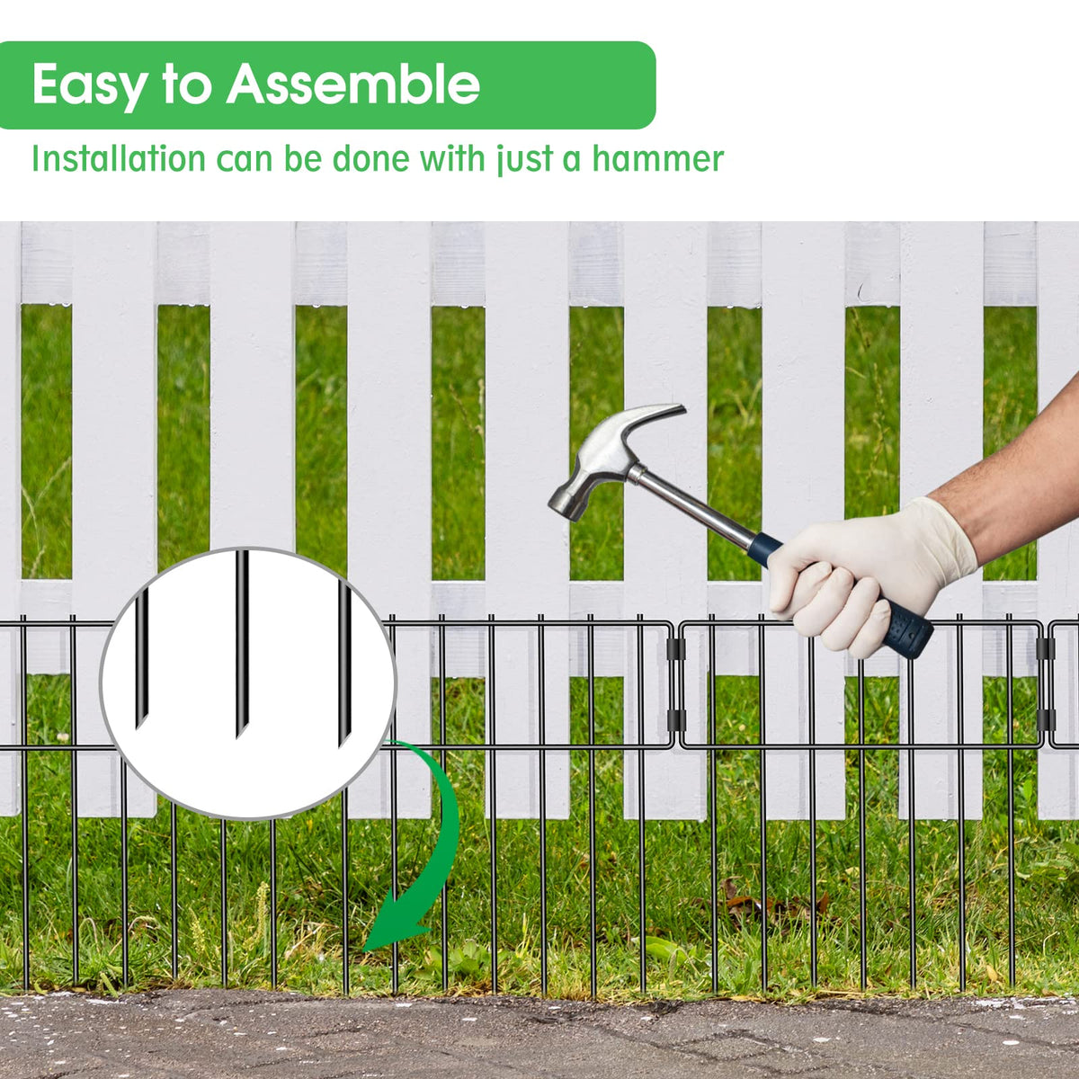 NANANARDOSO rustproof garden fence withstands harsh weather while keeping a neat edge.