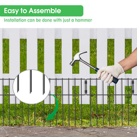 NANANARDOSO rustproof garden fence withstands harsh weather while keeping a neat edge.
