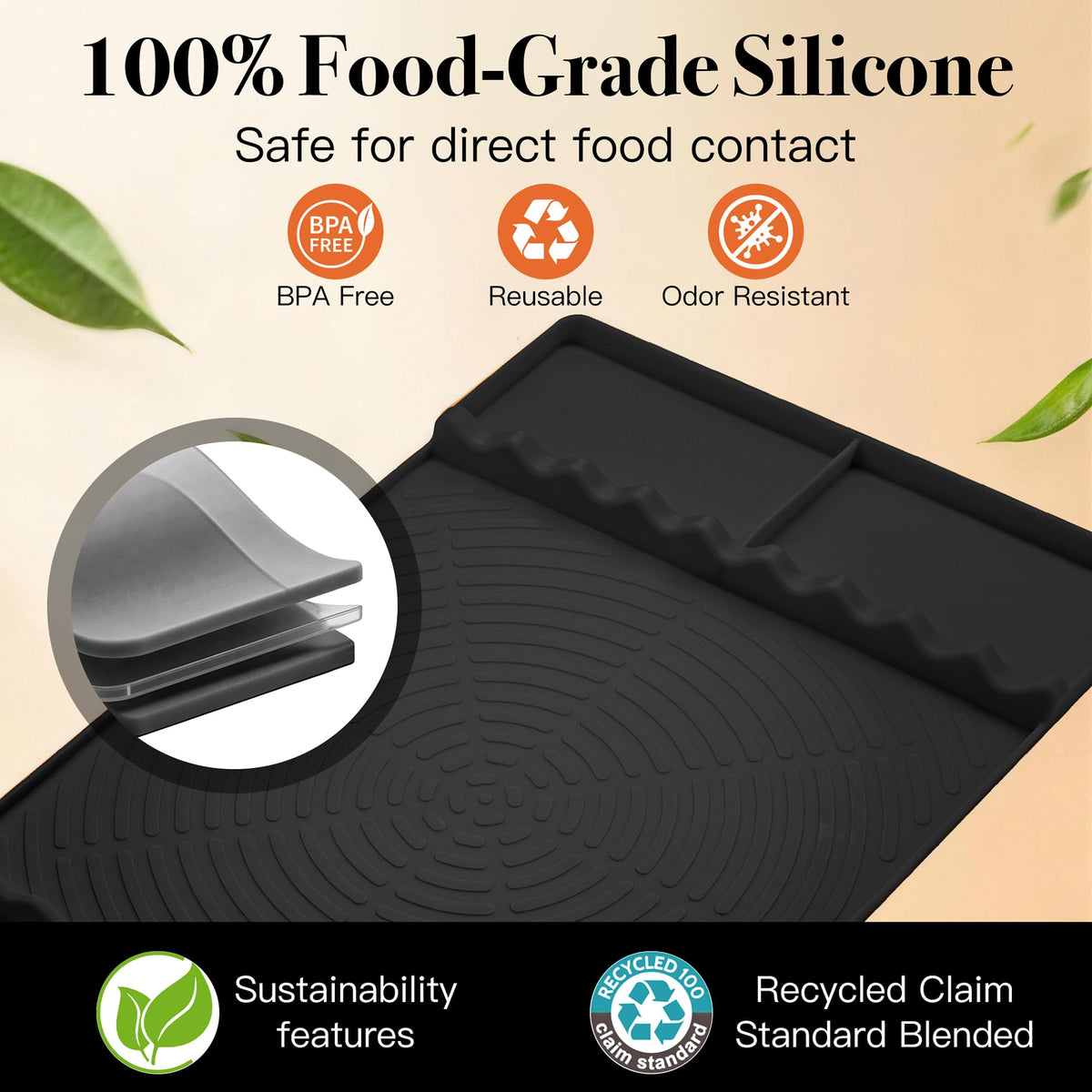 Gift-ready NancyL grill mat complements any grilling station.