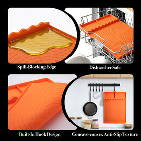 NancyL mat catches grease and drips to protect countertops.