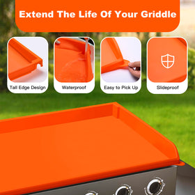 Heat-resistant silicone cover with non-stick surface for quick cleaning