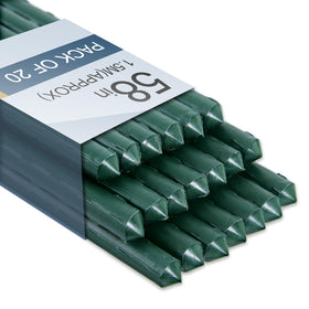 NANOPRETTY 58inch garden stakes pack provides sturdy plant support outdoors.