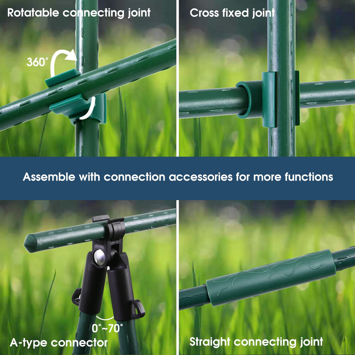 NANOPRETTY versatile supports for tomatoes, cucumbers, and orchids